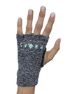 Props Grey Aqua Staple Workout Gloves - Straight back hand