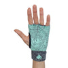 Props Grey Aqua Freedom Workout Gloves - Straight front hand