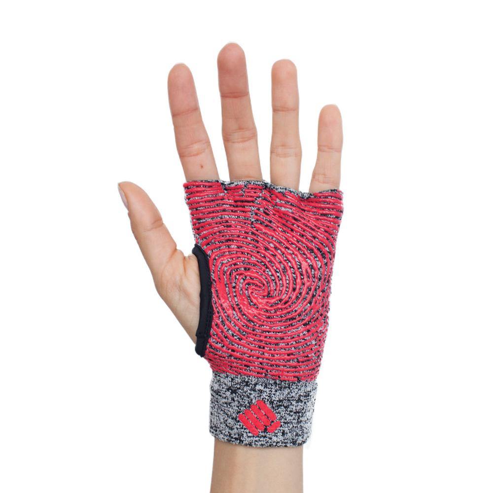 Props Grey Red Staple Workout Gloves - Straight front hand