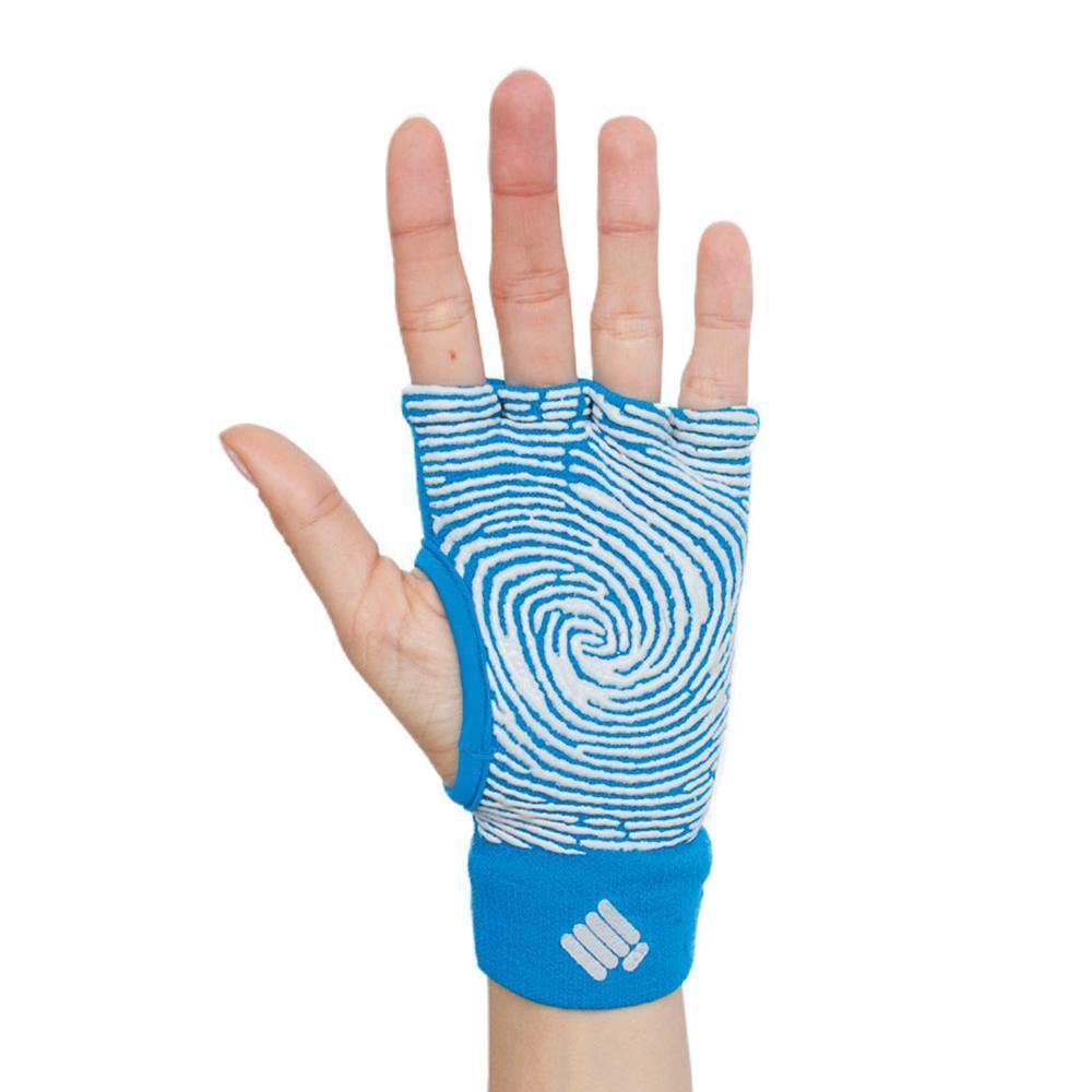 Props Bright Blue Staple Workout Gloves - Straight front hand