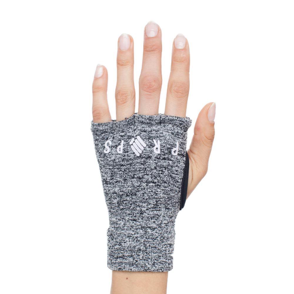 Props Grey Purple Staple Workout Gloves - Straight back hand