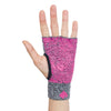 Props Grey Pink Staple Workout Gloves - Straight front hand