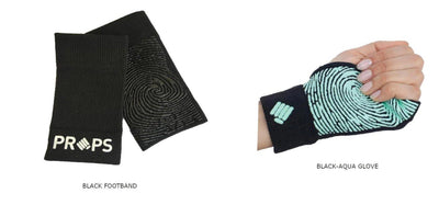 Props Body Mat - Black Aqua Workout Glove and Black Foot Band