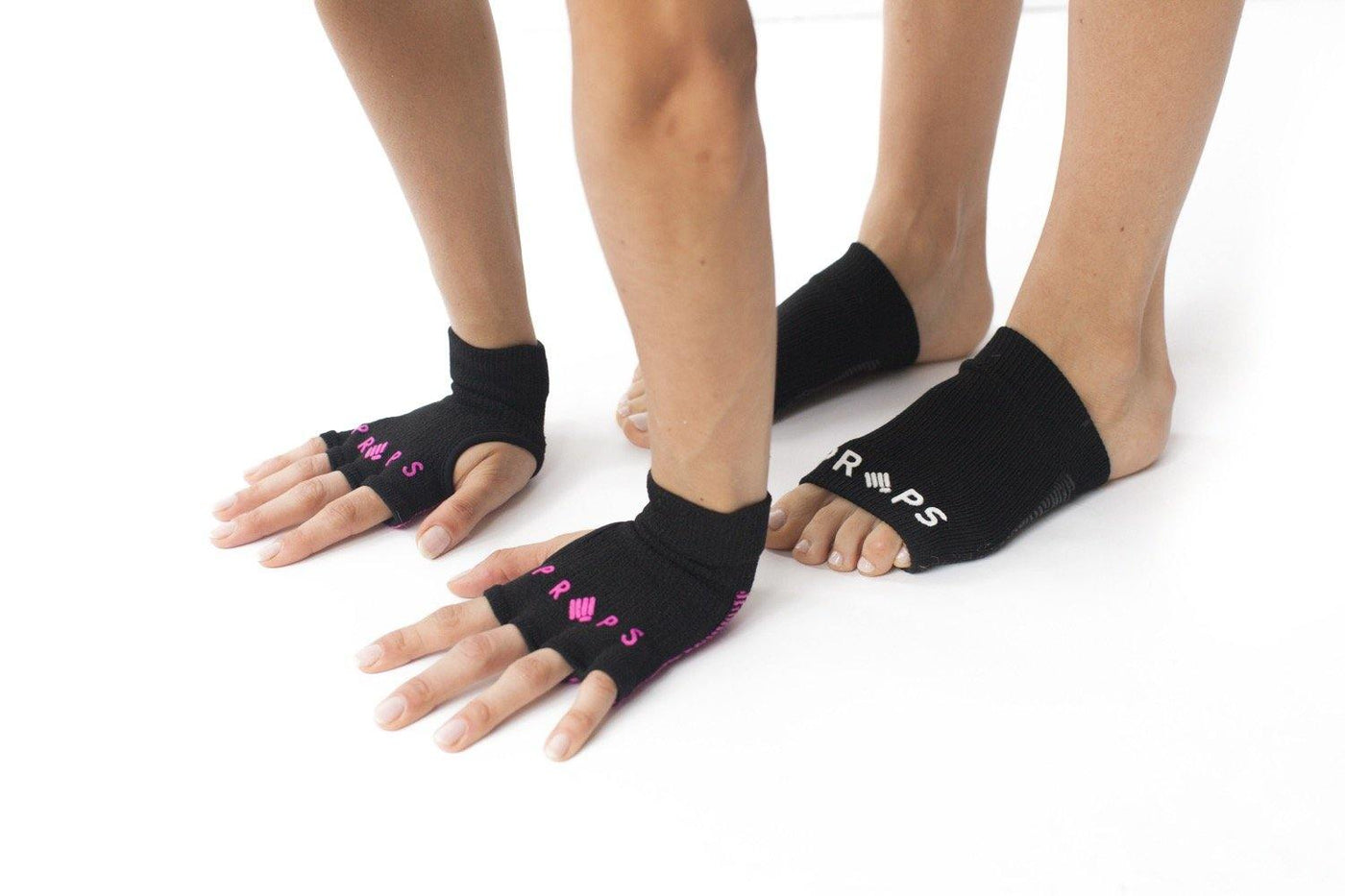 Props Athletics | Body Mat - Black Pink Workout Gloves and Black Foot Band