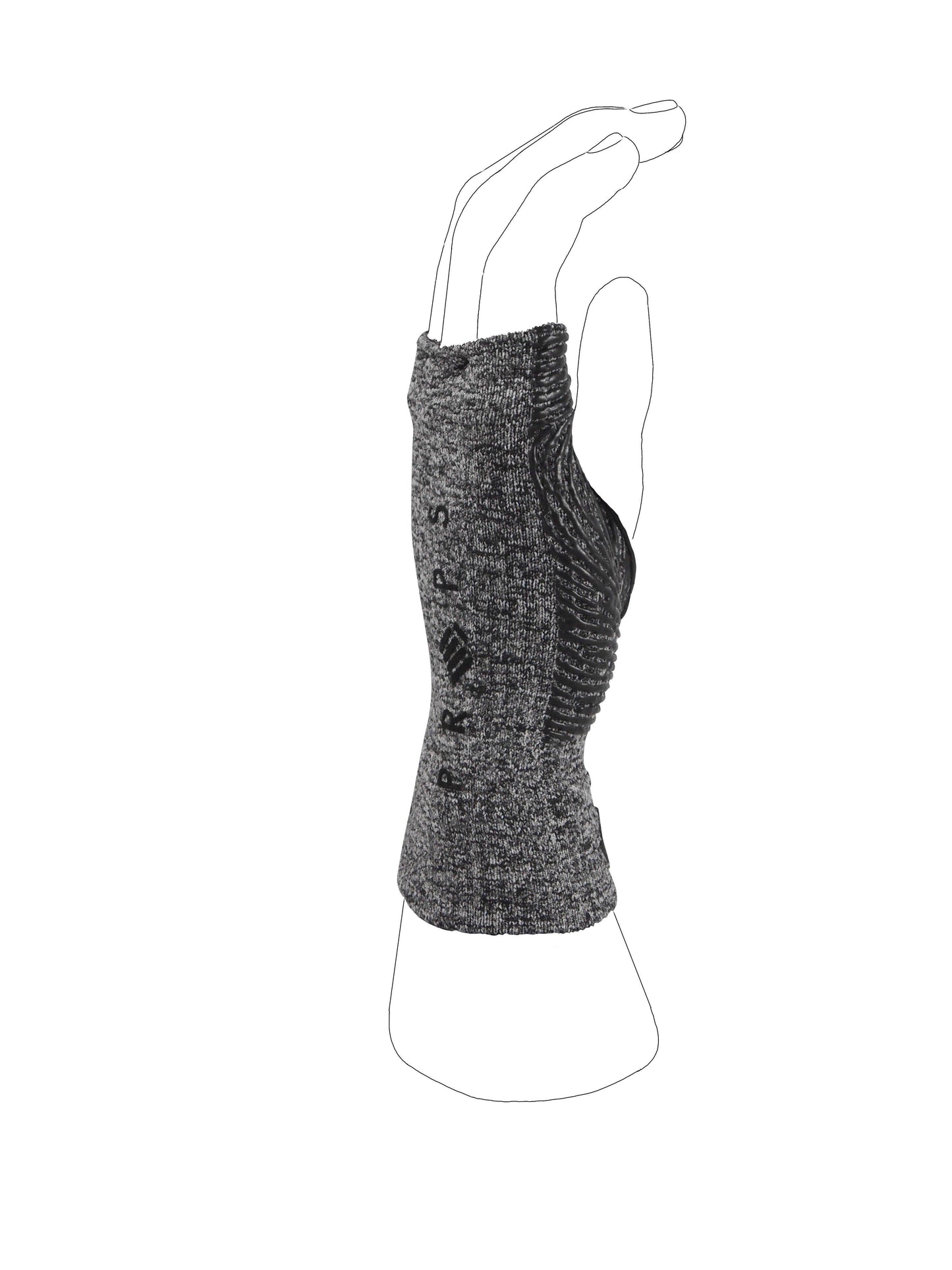 Props Grey Freedom Workout Gloves - Side view