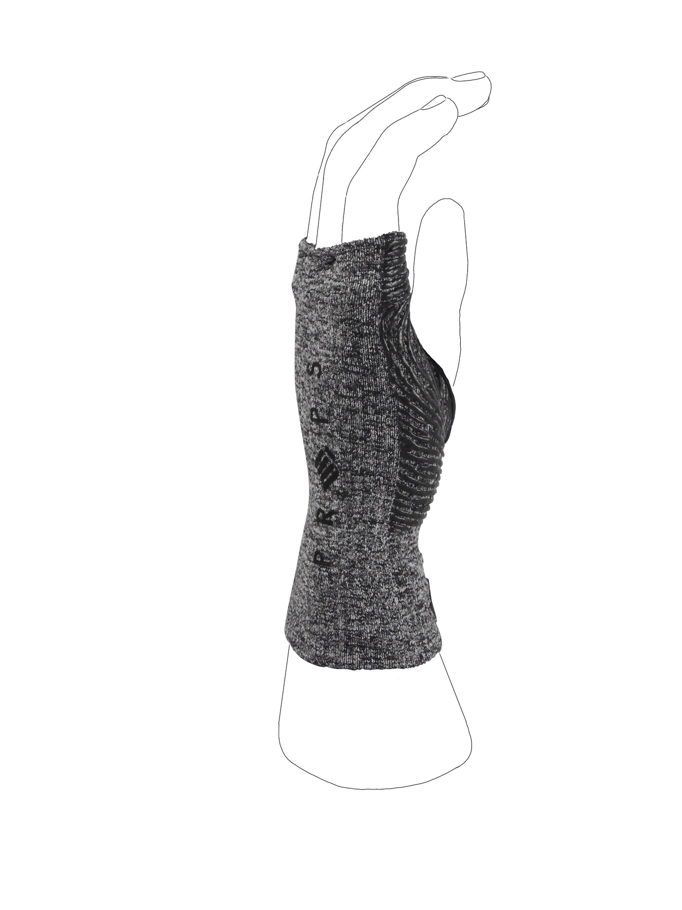 Props Grey Freedom Workout Gloves - Side view