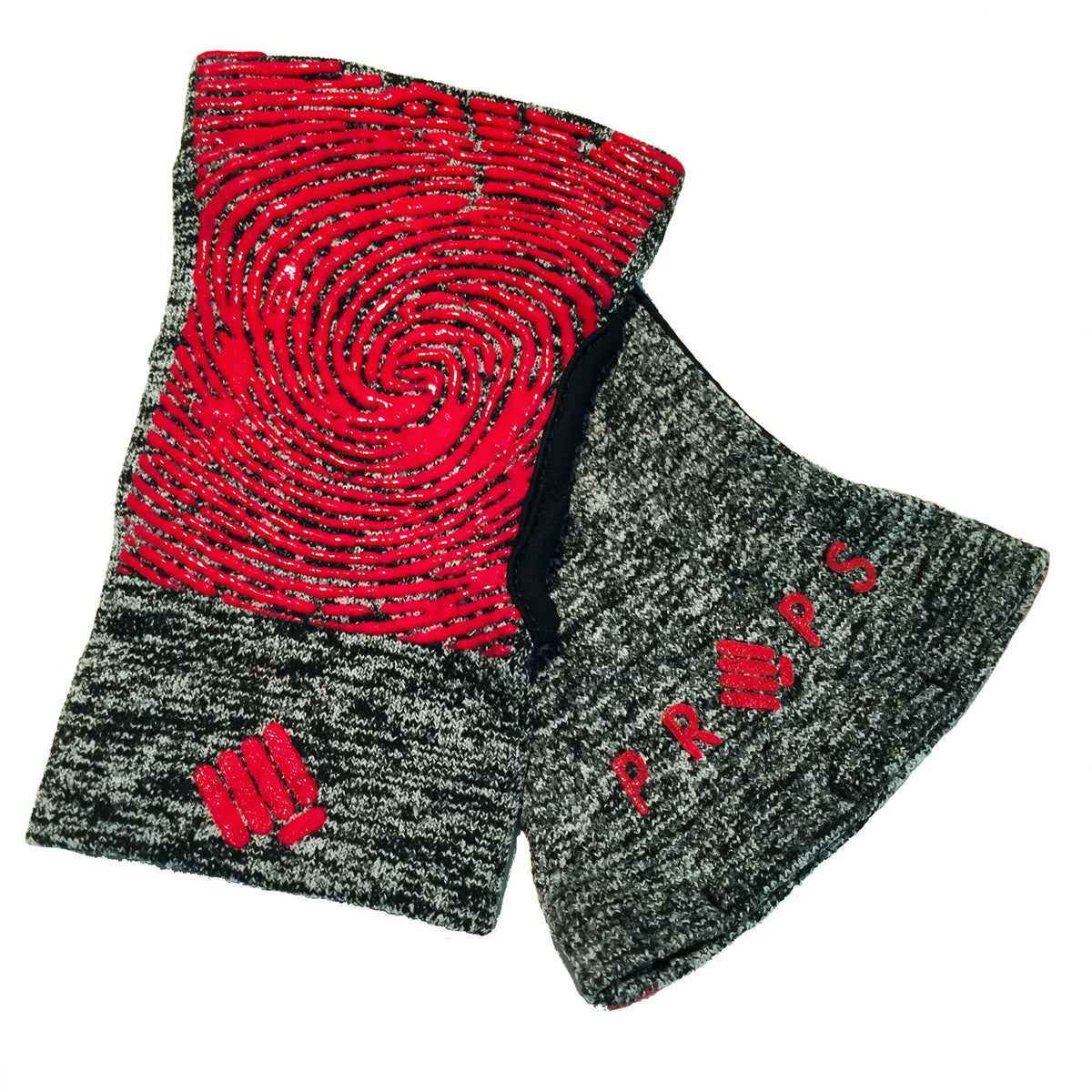 Props Grey Red Staple Workout Gloves - Product image