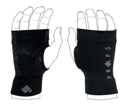 Props Black Freedom Workout Gloves - Front and Back