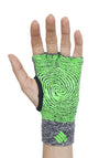Props Grey Green Freedom Workout Gloves - Straight front hand