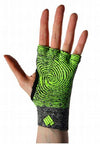 Props Grey Green Staple Workout Gloves - Straight front hand