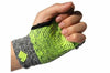 Props Grey Yellow Staple Workout Gloves - Closed palm