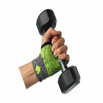 Props Grey Yellow Staple Workout Gloves - For weight lifting and training