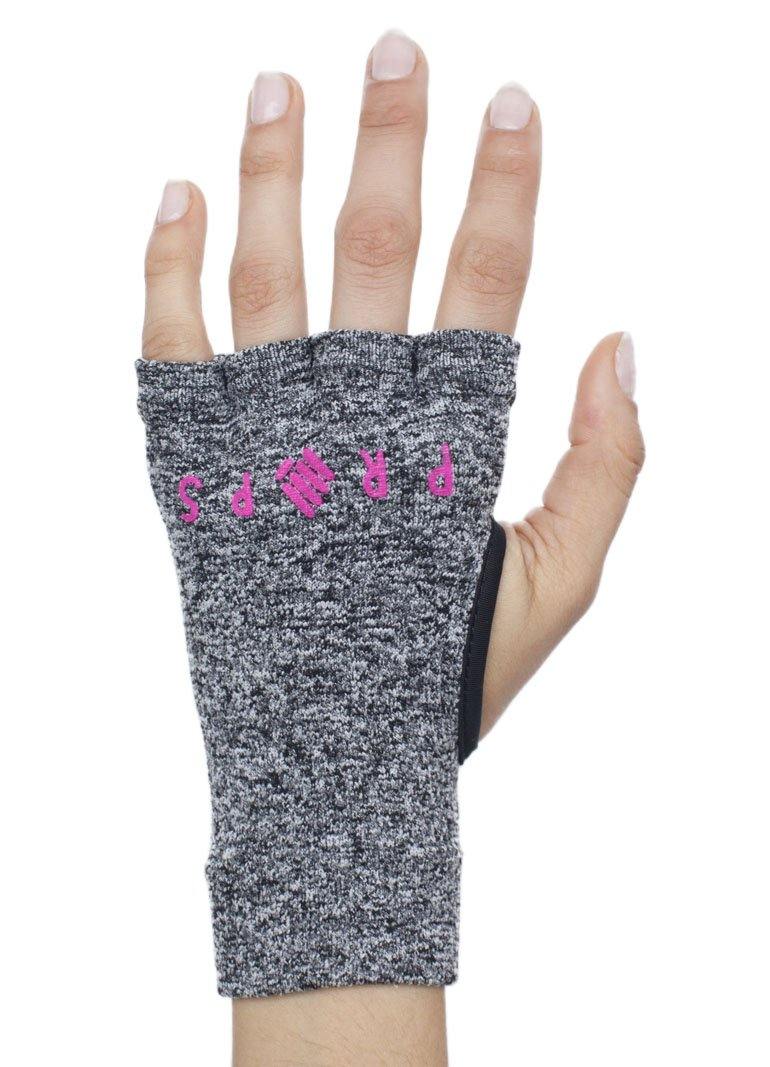 Mato & Hash Yoga Pilates Fingerless Exercise Grip Gloves - 3PK Grey CA7050