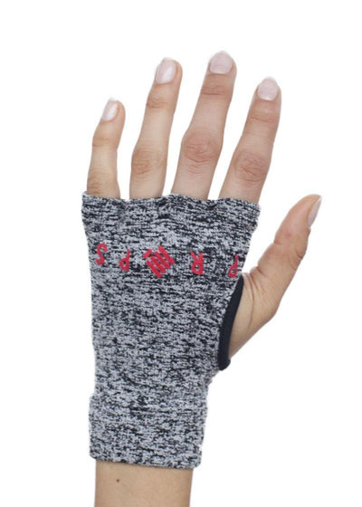 Props Grey Red Staple Workout Gloves - Straight back hand