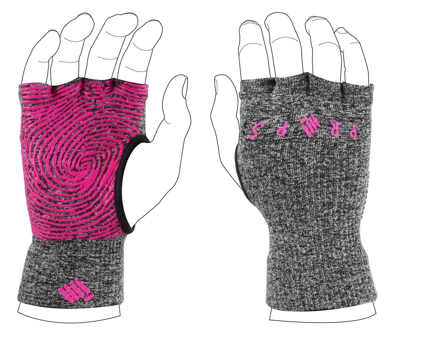 Props Grey Pink Staple Workout Gloves - Product use